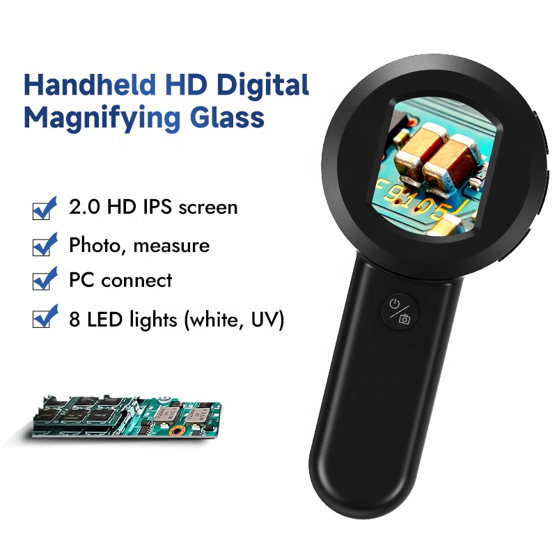 Digital Microscope - Magnifying Glass 100X HM020 with 8