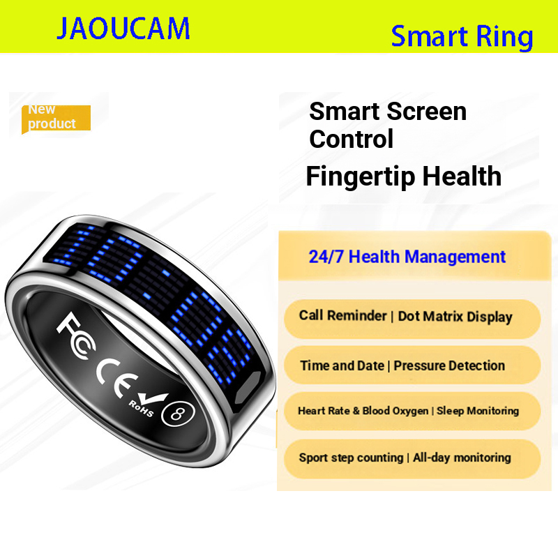 Blood Pressure Monitor - 2026 Smart Ring Call ID Reminder