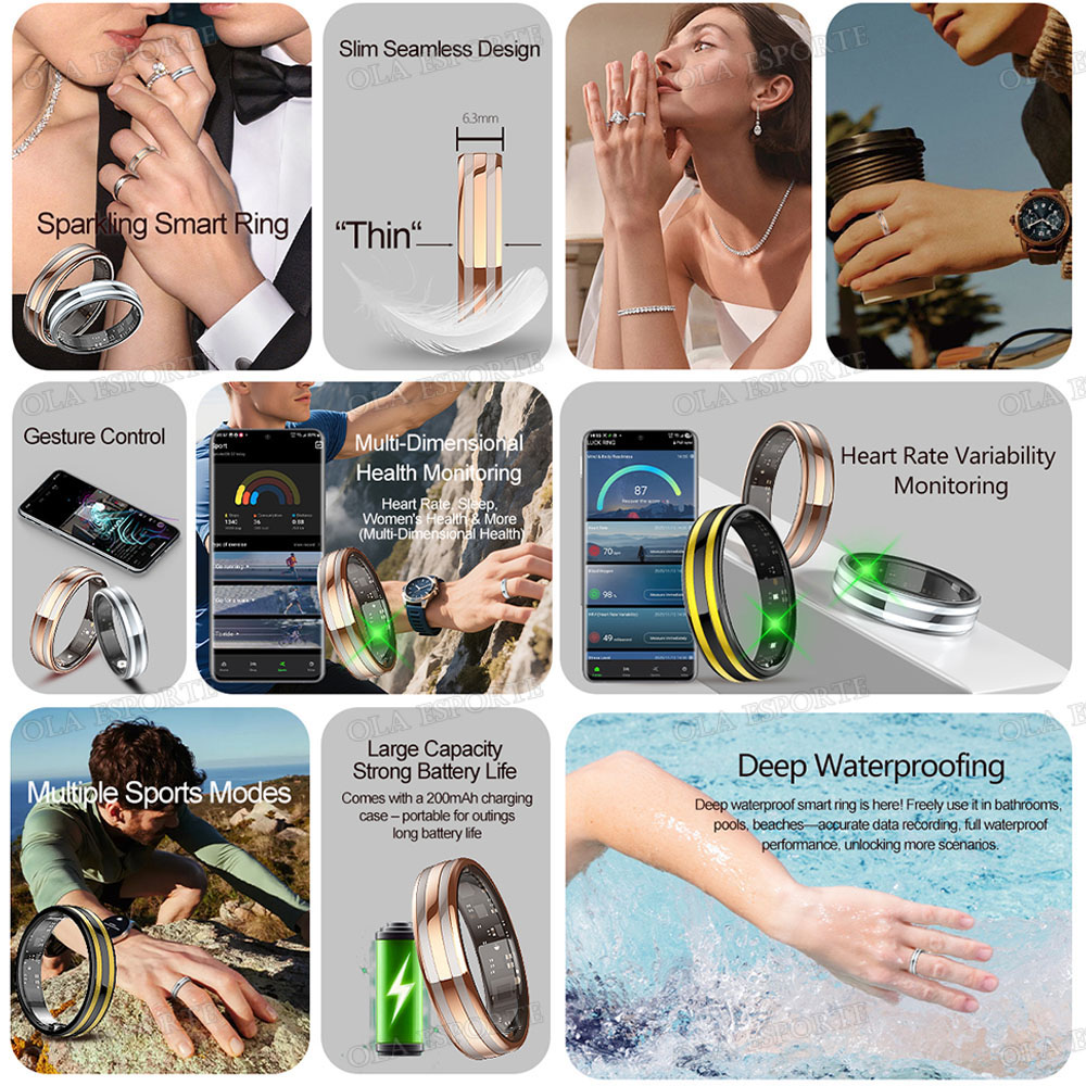 Gesture Sensing Smart Ring Hea - đánh giá và giá Blood Pressure Monitor