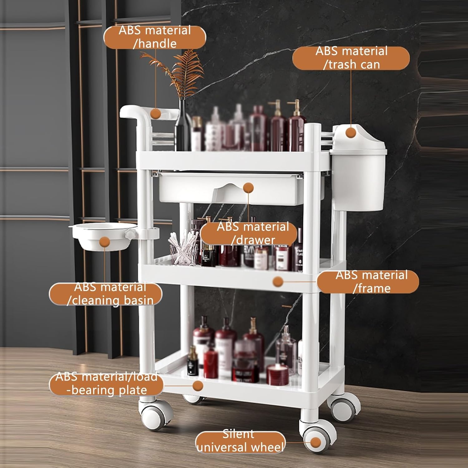 3-Tier Medical Utility Cart Wi - đánh giá và giá Medical Lab Furniture