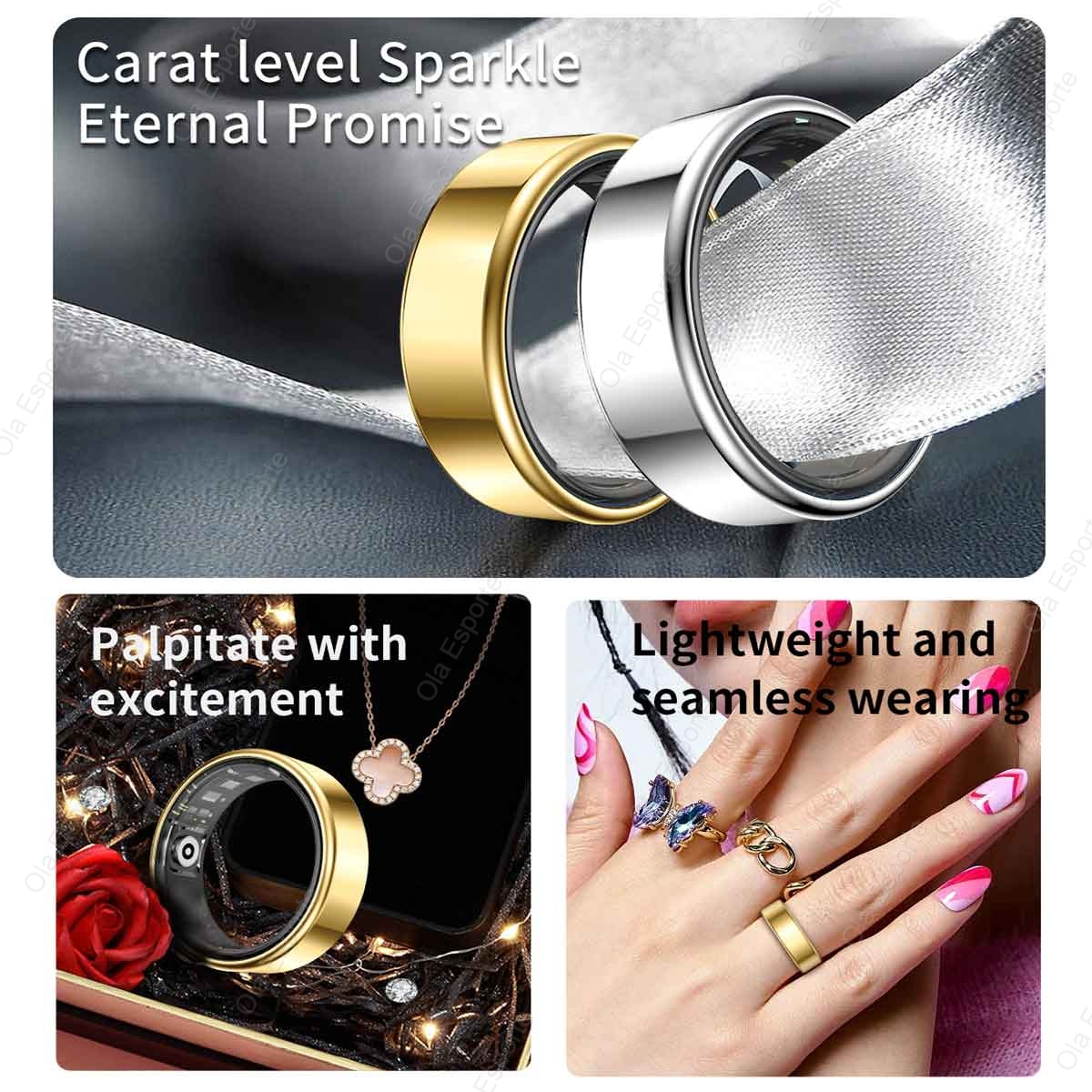 Titanium Alloy Smart Ring, Hea - đánh giá và giá Blood Pressure Monitor